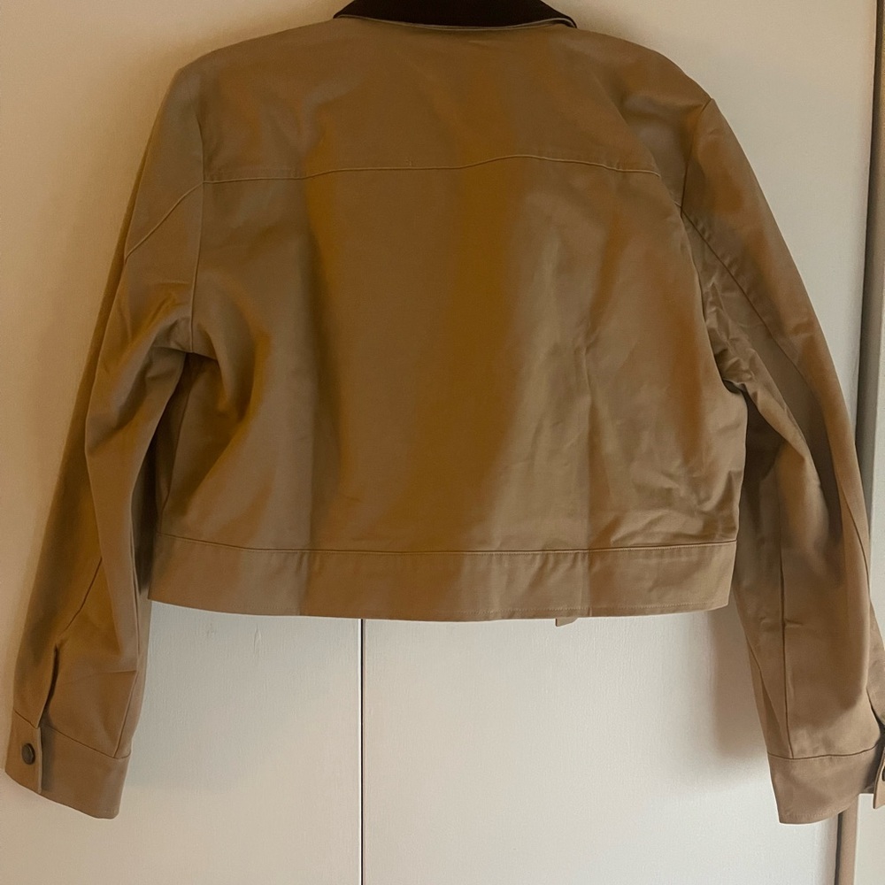 Vici Tan Utility Jacket with Brown Collar - Picture 2 of 4